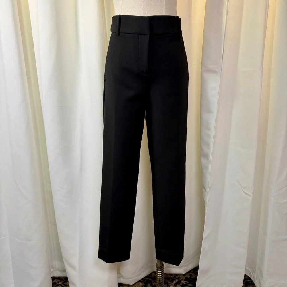 J. Crew ‘Cameron Slim Cropped Pant in Four-Season Stretch’ in Black Size 8